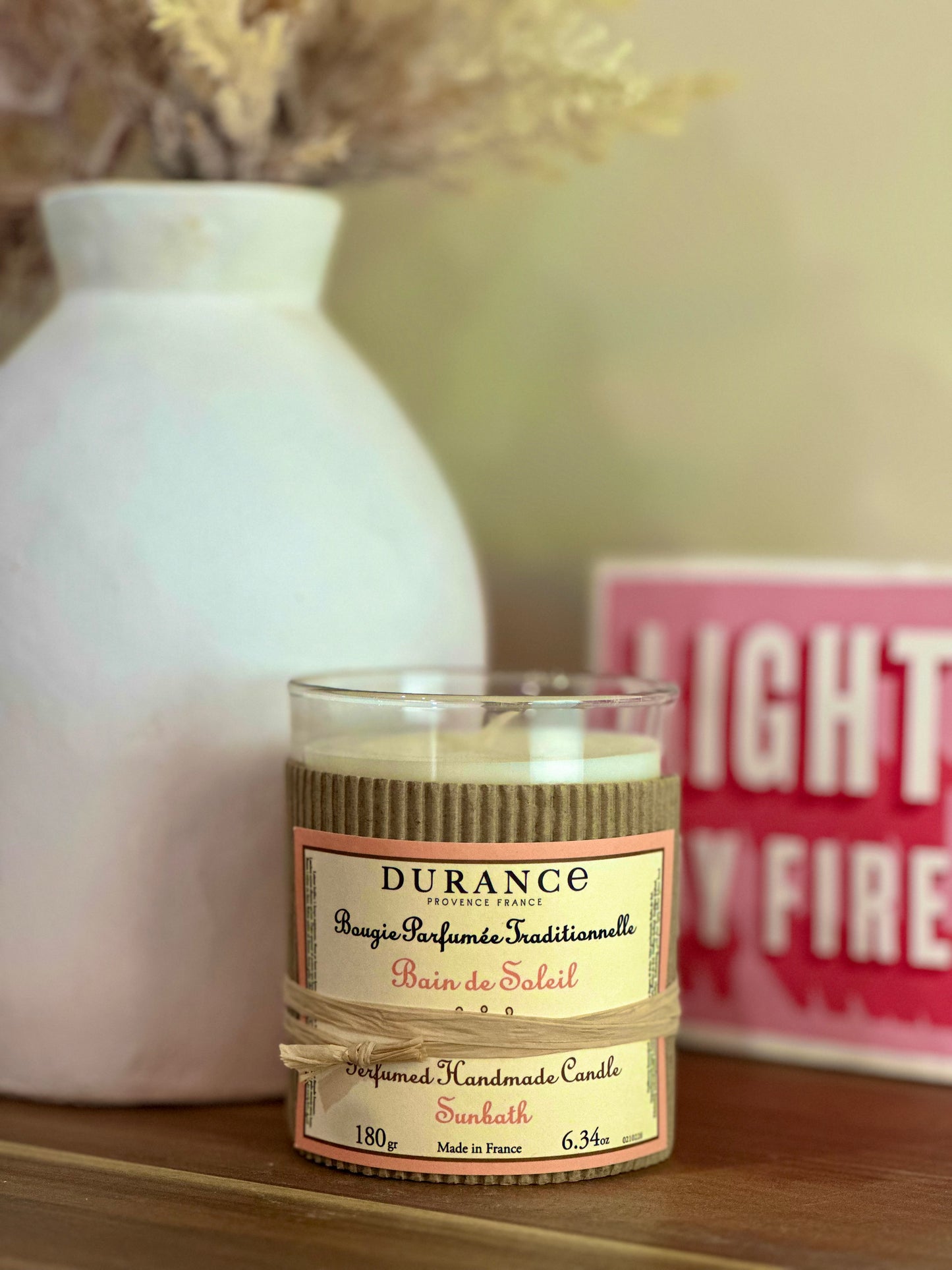 Bougie Traditionnelle Durance – Bain de Soleil – 180 g
