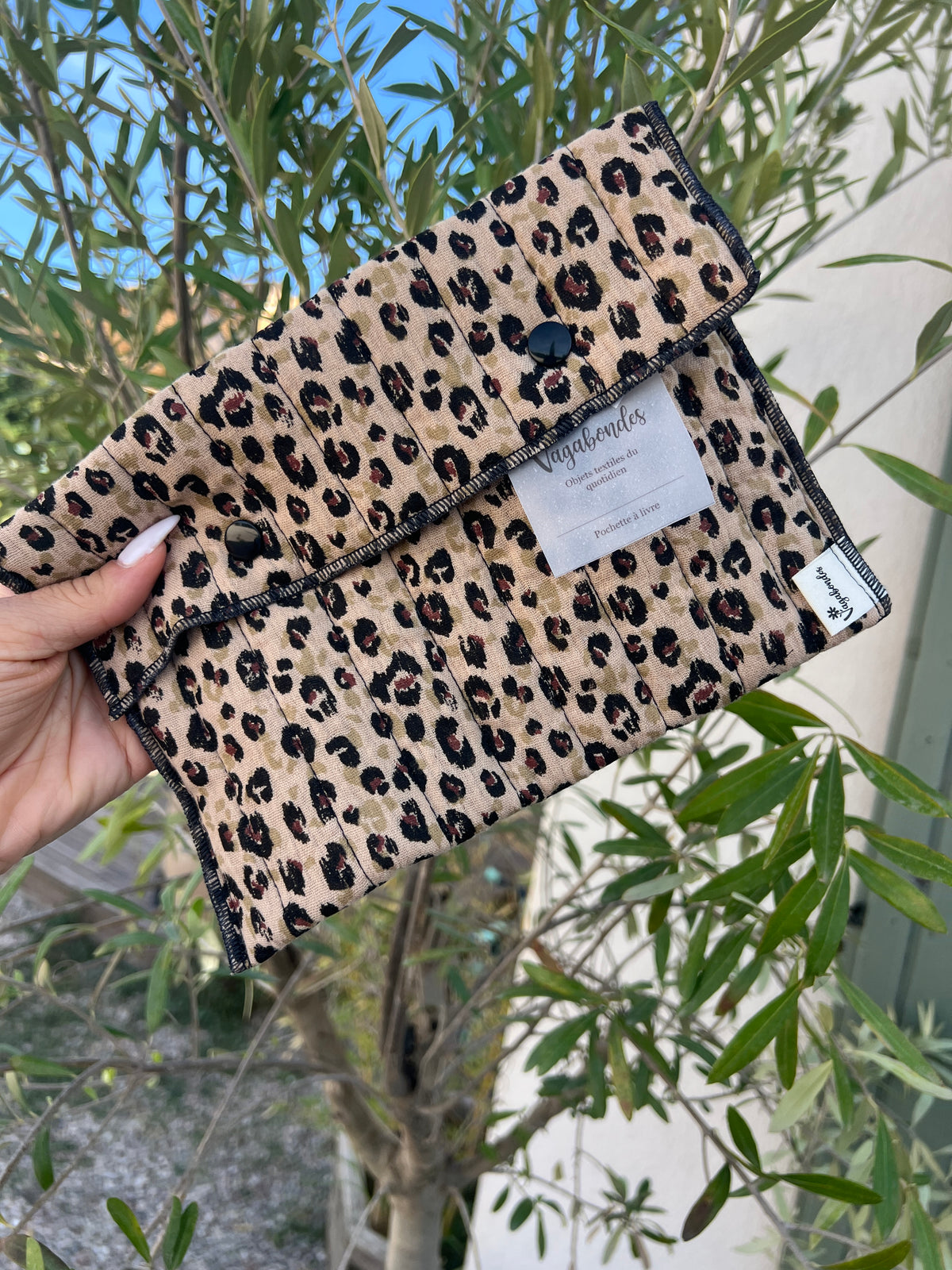 Pochette artisanale en tissu – Fabriquée en France Léopard
