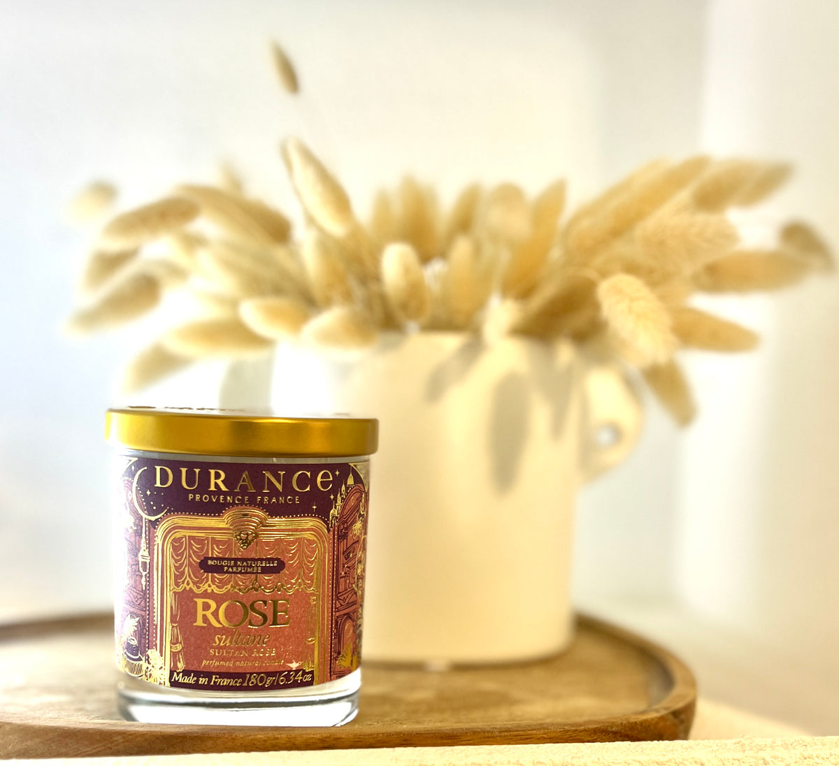 Bougie Traditionnelle Durance – Rose Sultane – Édition limitée Noël 2026 – 180 g