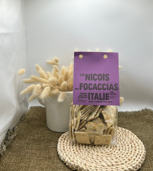 « Mini focaccias aux olives » Les petits Niçois