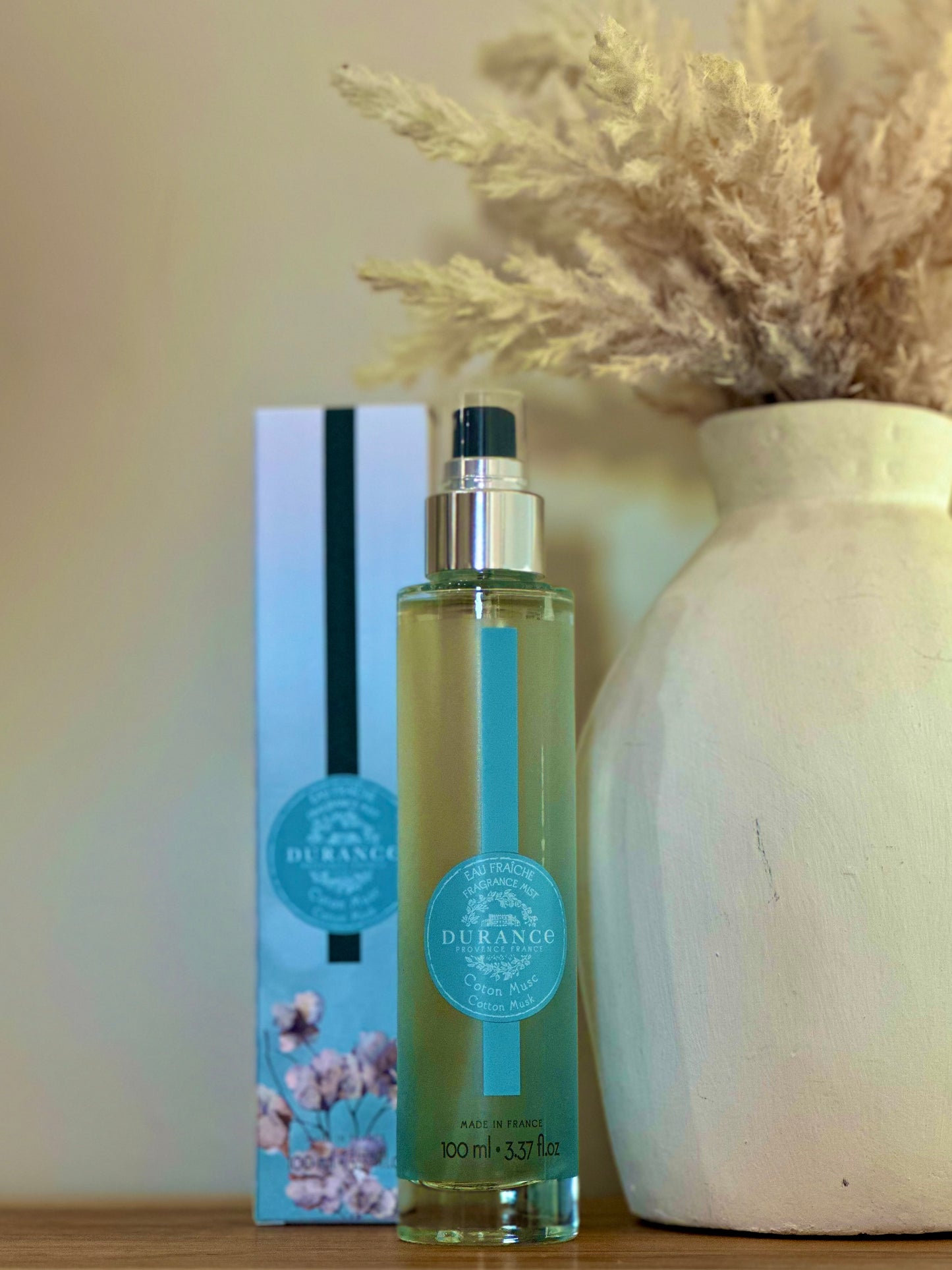 Eau Fraîche Parfumée – Coton Musc – Durance – 100 ml