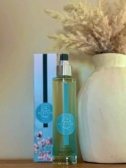 Eau Fraîche Parfumée – Coton Musc – Durance – 100 ml