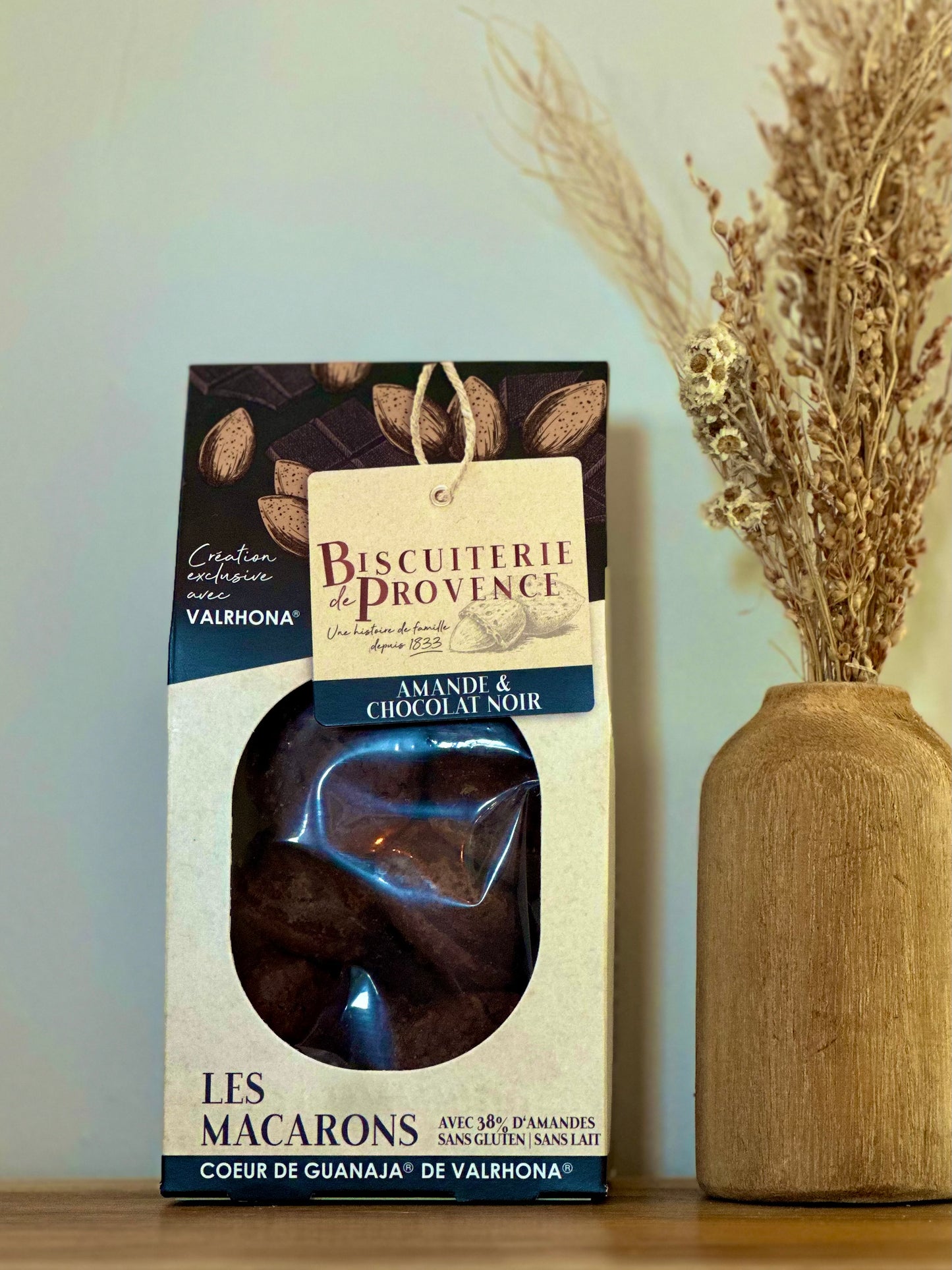 Macarons Amande & Chocolat – Biscuiterie de Provence – 130 g