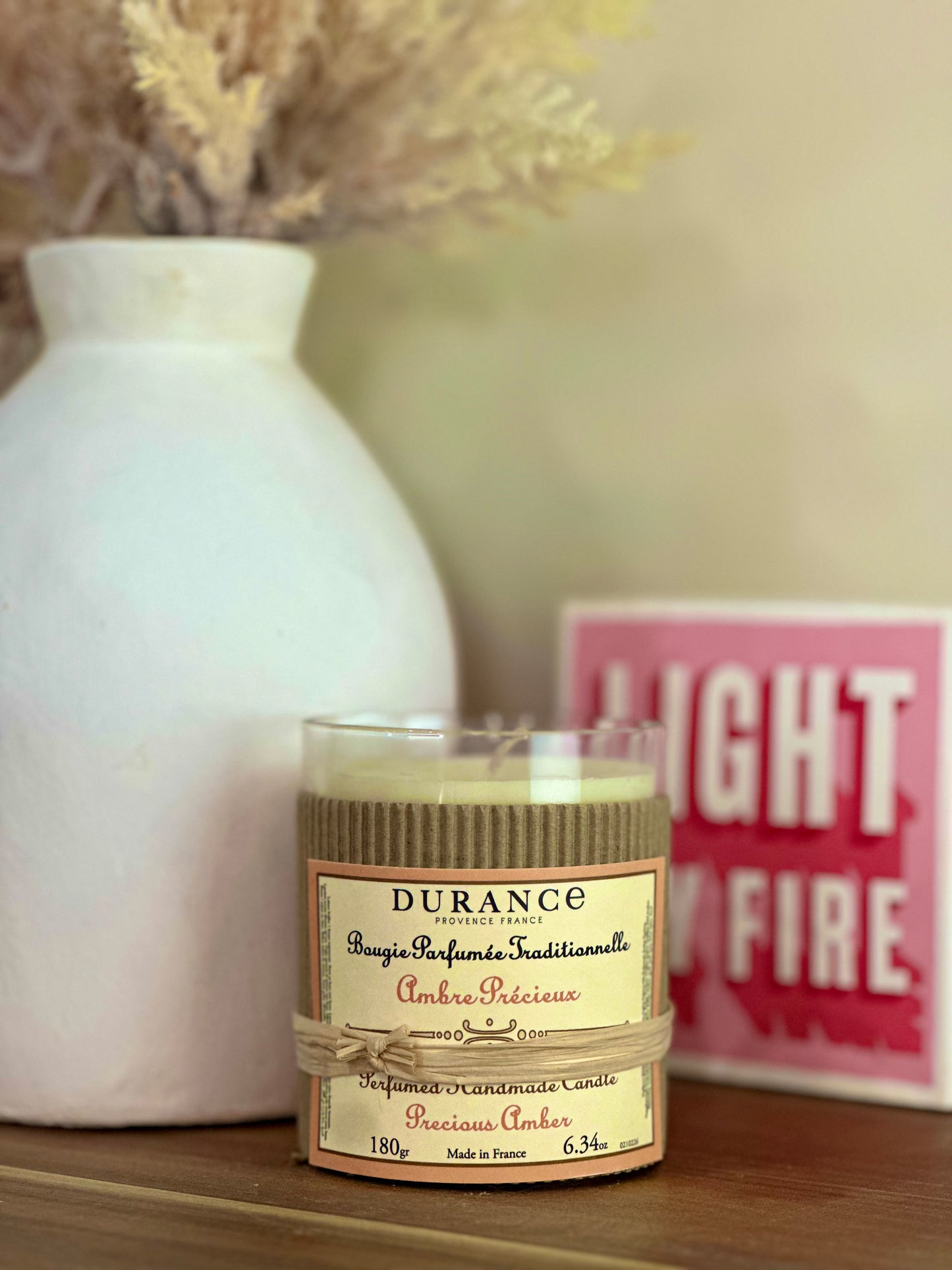 Bougie Traditionnelle Durance – Ambre Précieux – 180 g