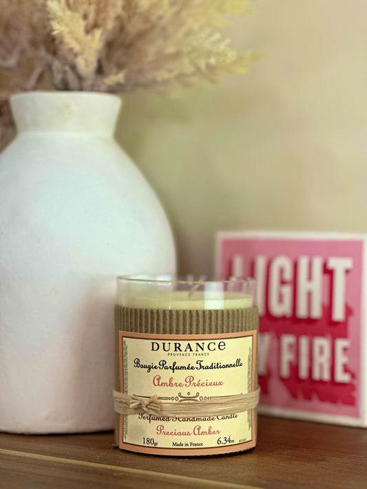 Bougie Traditionnelle Durance – Ambre Précieux – 180 g