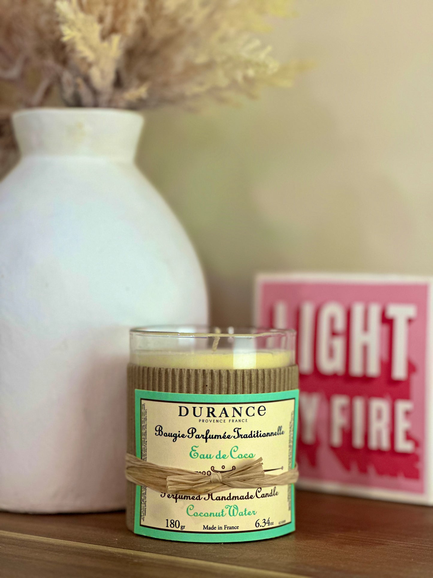 Bougie Traditionnelle Durance – Eau de Coco – 180 g