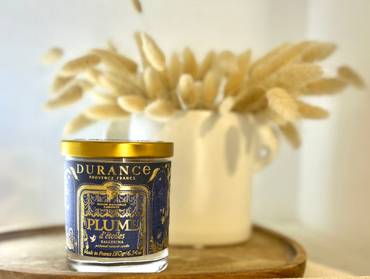 Bougie Traditionnelle Durance – Plumes d’étoiles  – Édition limitée Noël 2026 – 180 g