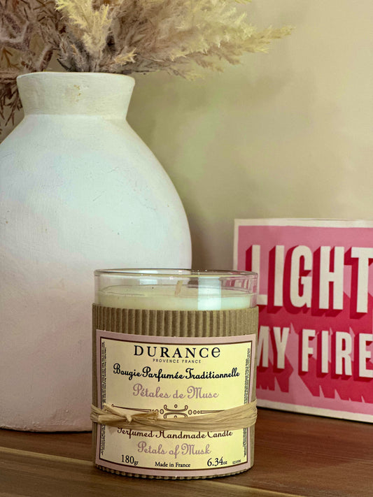 Bougie Traditionnelle Durance – Pétale de Musc – 180 g