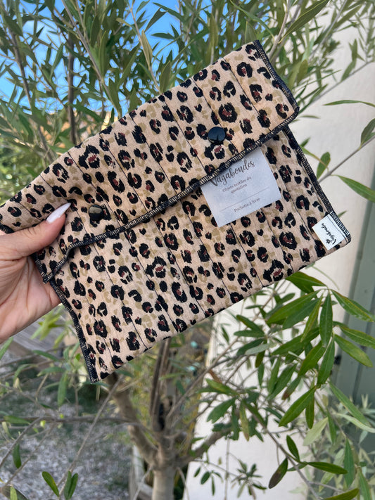 Pochette artisanale en tissu – Fabriquée en France Léopard