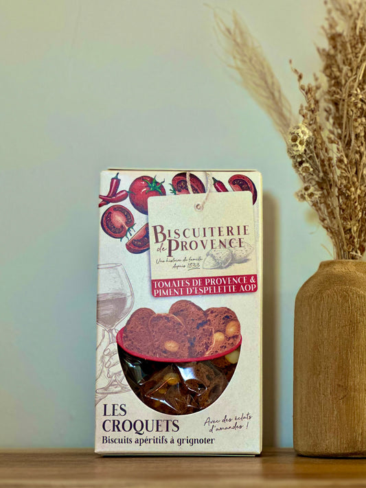 Croquets Salés Tomates de Provence & Piment d’Espelette AOP – Biscuiterie de Provence – 90 g