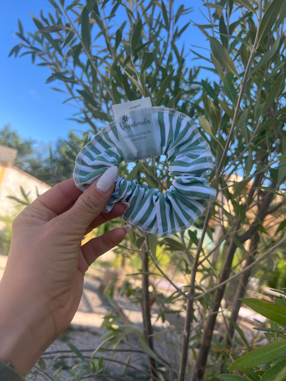 Chouchou artisanal en tissu – Fabriquée en France  Green