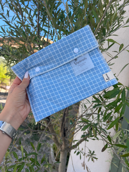Pochette artisanale en tissu – Fabriquée en France Jules Bleu