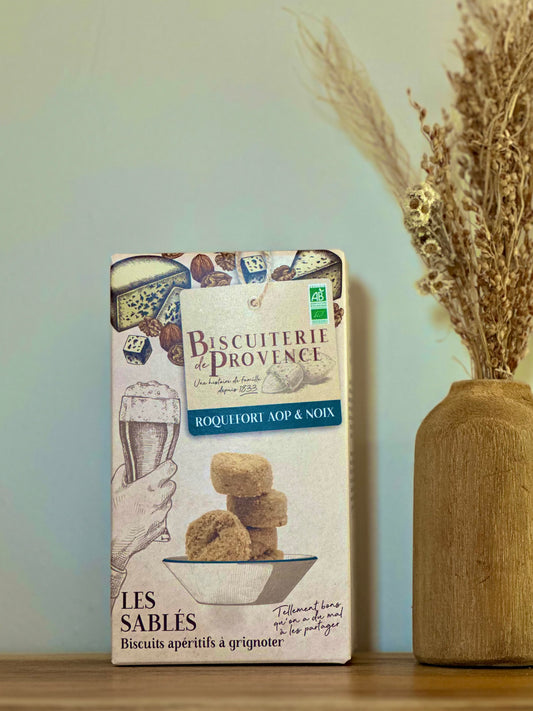 Sablés Salés Roquefort AOP & Noix – Biscuiterie de Provence – 90 g