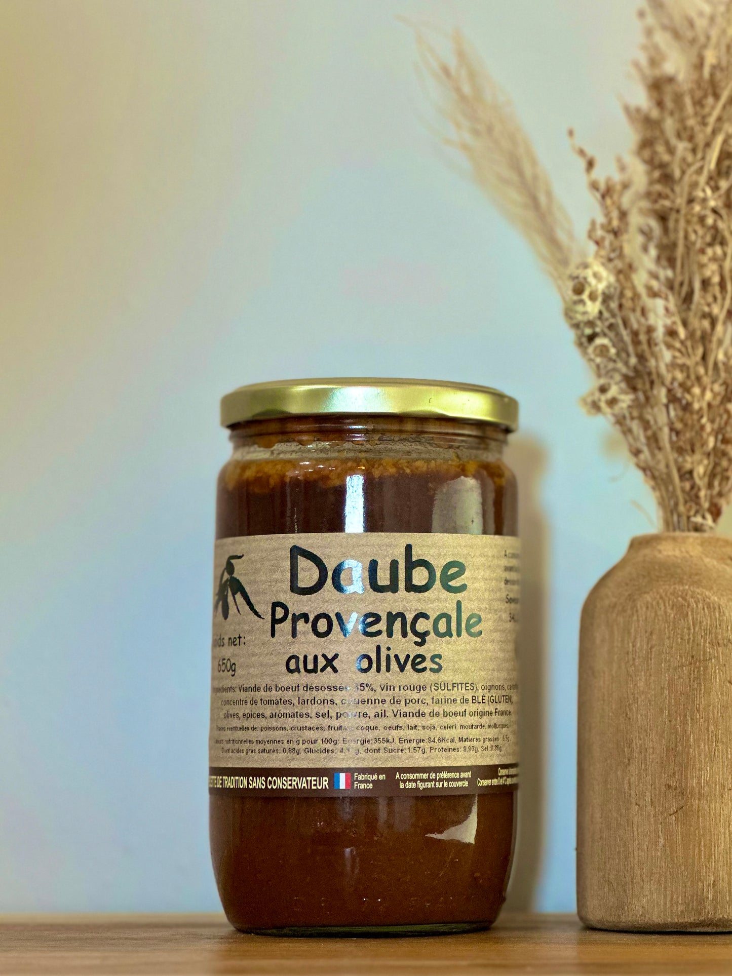 Daube Provençale aux Olives Noires – Mas de Cocagne –650  g