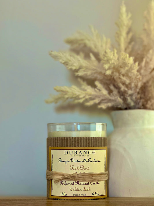 Bougie Traditionnelle Durance – Teck Doré – 180 g