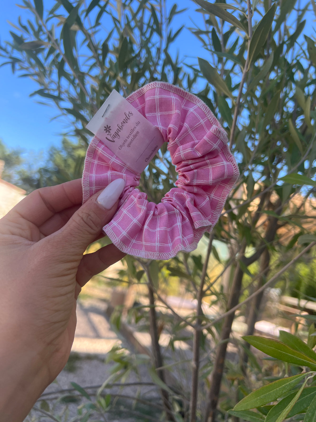 Chouchou artisanal en tissu – Fabriquée en France Jules Rose