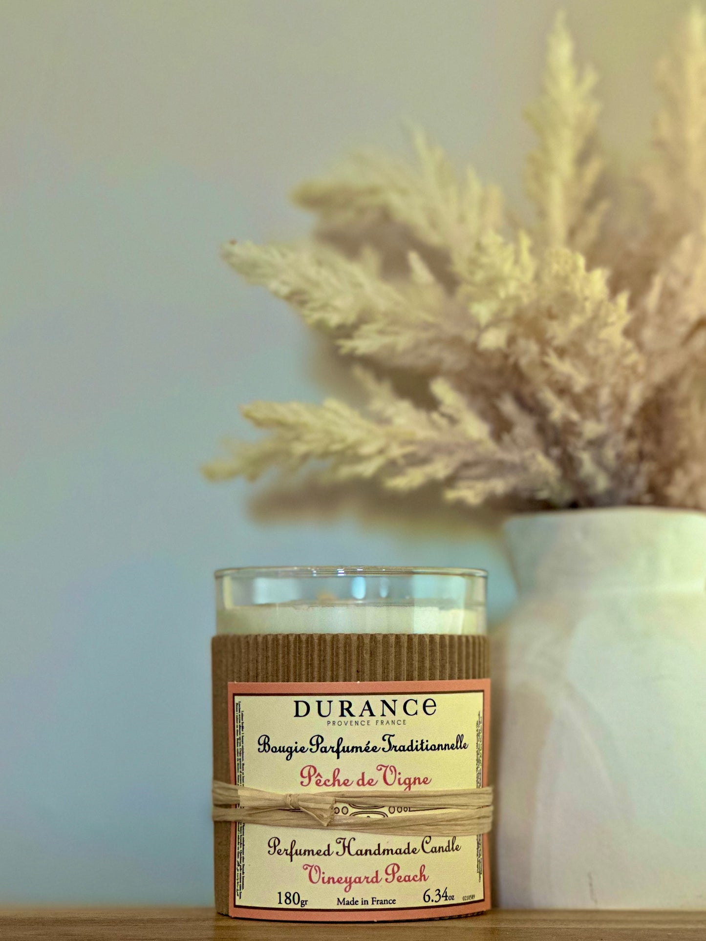 Bougie Traditionnelle Durance – Pêche de vigne – 180 g