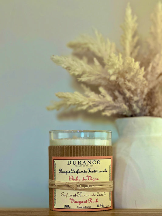 Bougie Traditionnelle Durance – Pêche de vigne – 180 g