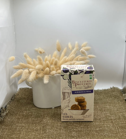 Sablés salés « Aubergine & Thym  » Biscuiterie de Provence