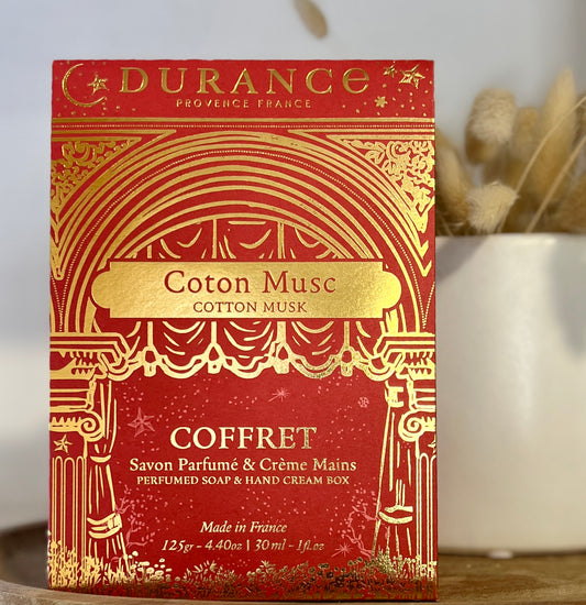 Coffret Durance – Coton Musc – Savon Parfumé & Crème Mains